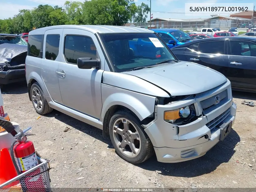 2007 Honda Element Sc VIN: 5J6YH18977L001962 Lot: 45385531