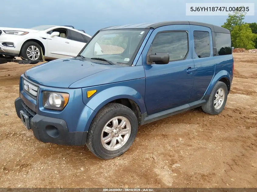 2007 Honda Element Ex VIN: 5J6YH18747L004235 Lot: 45388061
