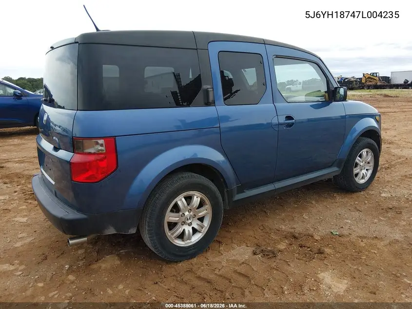 2007 Honda Element Ex VIN: 5J6YH18747L004235 Lot: 45388061