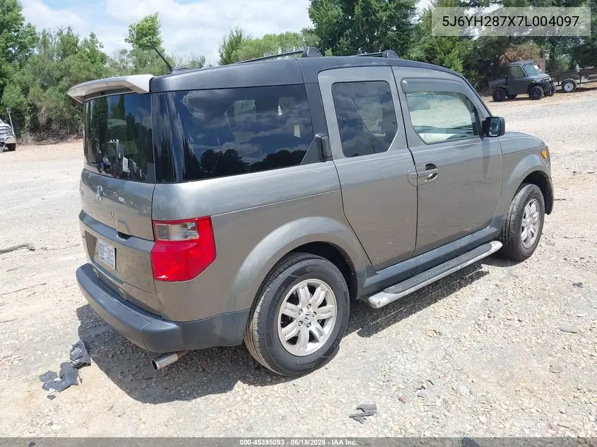 2007 Honda Element Ex VIN: 5J6YH287X7L004097 Lot: 45395093