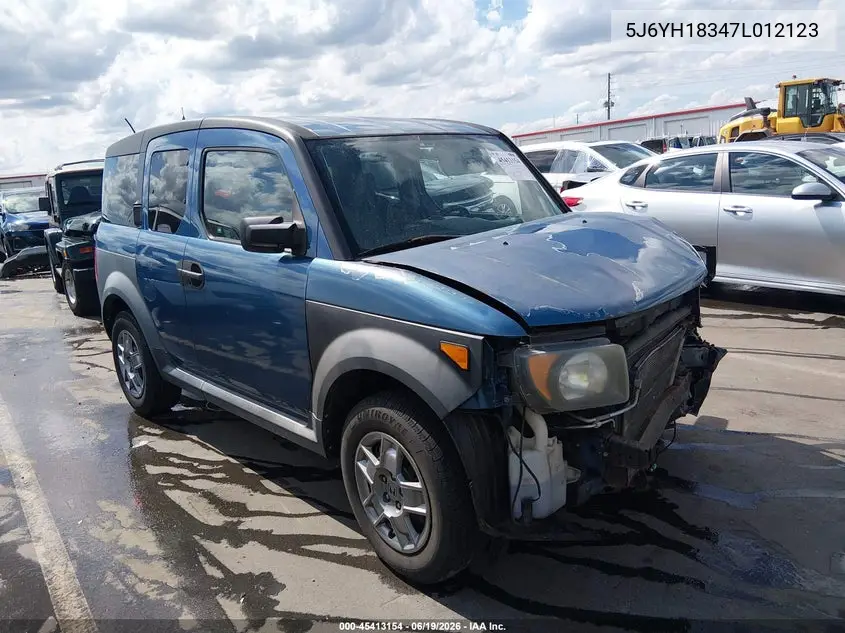 2007 Honda Element Lx VIN: 5J6YH18347L012123 Lot: 45413154