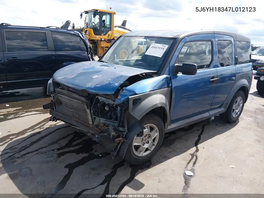 2007 Honda Element Lx VIN: 5J6YH18347L012123 Lot: 45413154