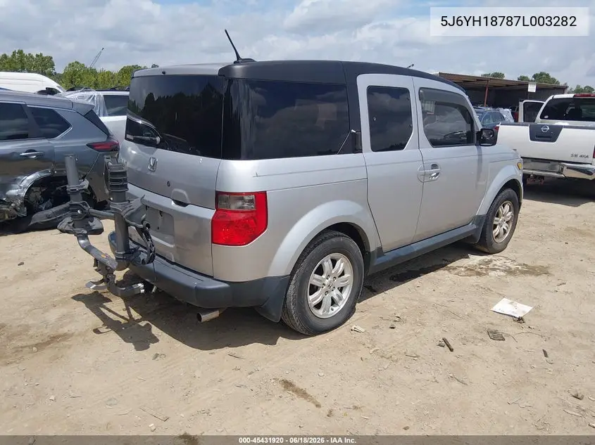 2007 Honda Element Ex VIN: 5J6YH18787L003282 Lot: 45431920