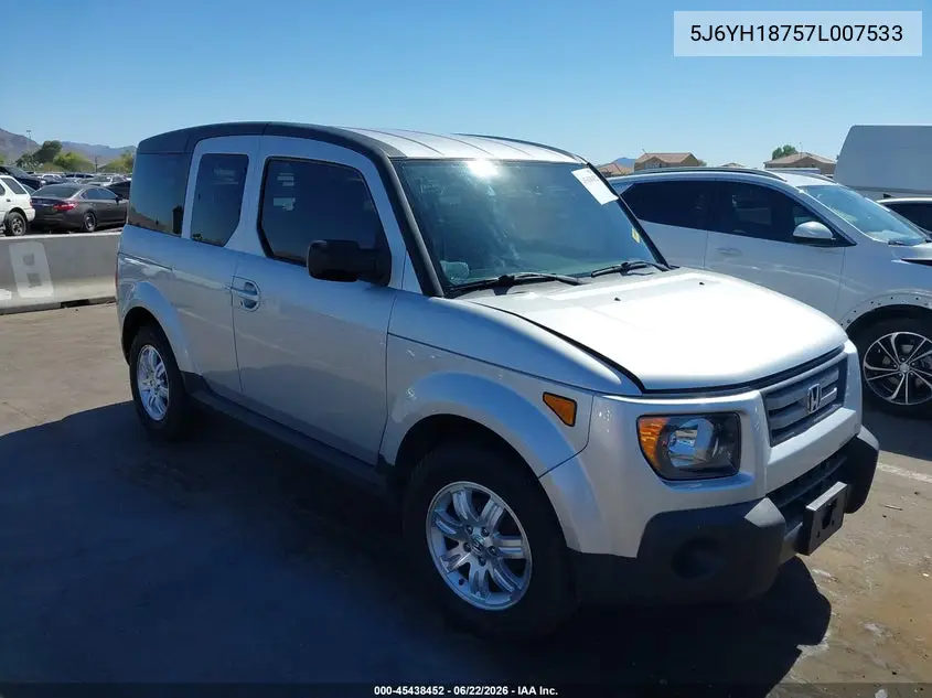 2007 Honda Element Ex VIN: 5J6YH18757L007533 Lot: 45438452