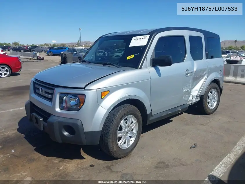2007 Honda Element Ex VIN: 5J6YH18757L007533 Lot: 45438452