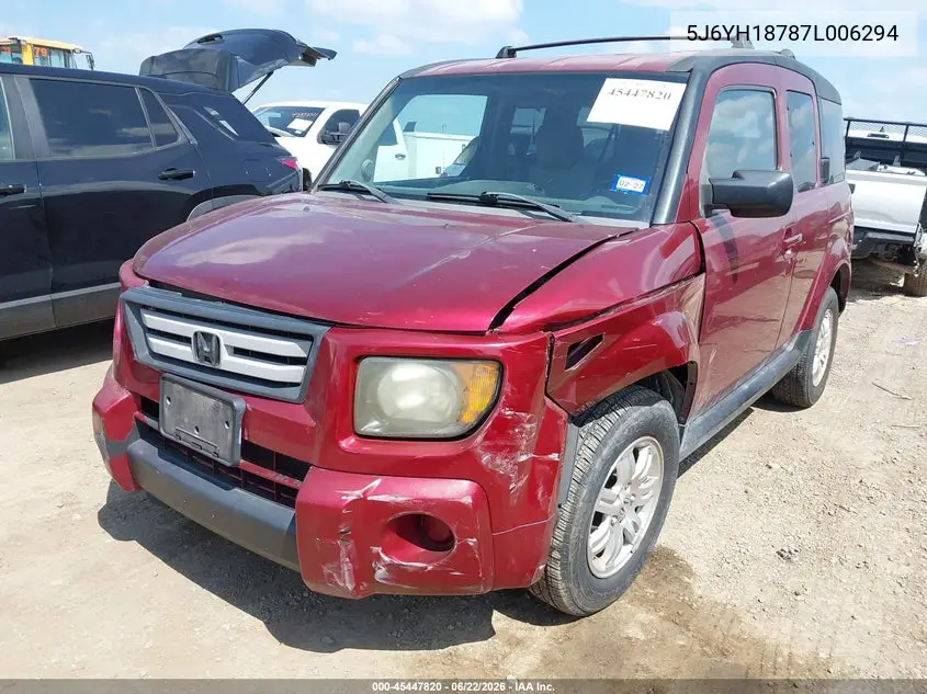 2007 Honda Element Ex VIN: 5J6YH18787L006294 Lot: 45447820