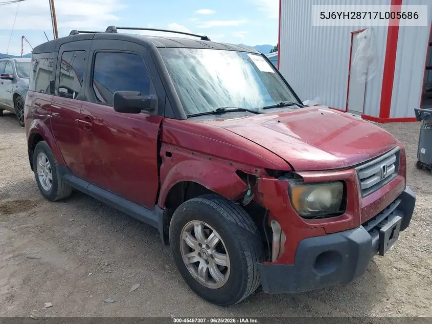 2007 Honda Element Ex VIN: 5J6YH28717L005686 Lot: 45457307