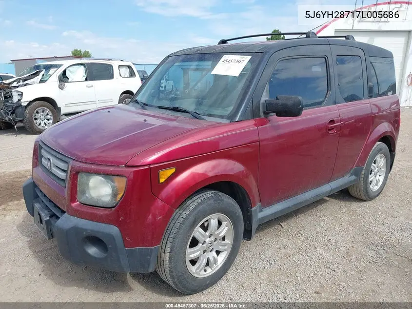 2007 Honda Element Ex VIN: 5J6YH28717L005686 Lot: 45457307