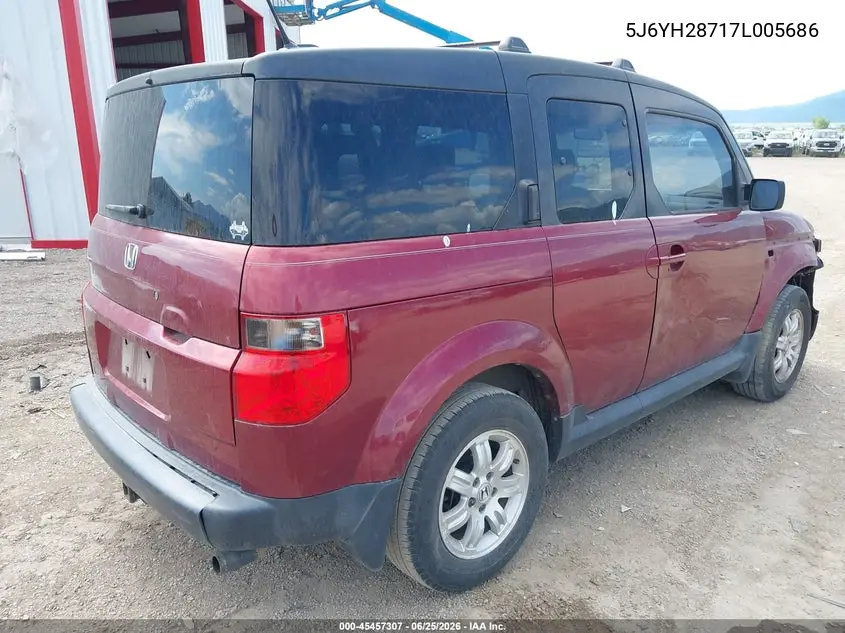 2007 Honda Element Ex VIN: 5J6YH28717L005686 Lot: 45457307