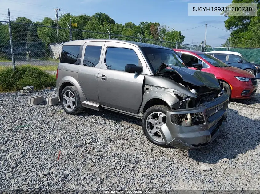 2007 Honda Element Sc VIN: 5J6YH18937L000730 Lot: 45475871