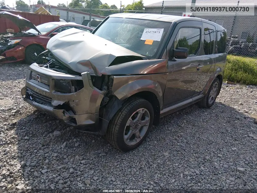 2007 Honda Element Sc VIN: 5J6YH18937L000730 Lot: 45475871