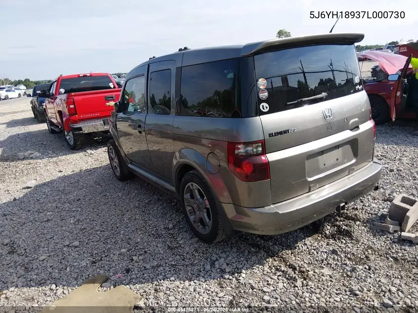2007 Honda Element Sc VIN: 5J6YH18937L000730 Lot: 45475871