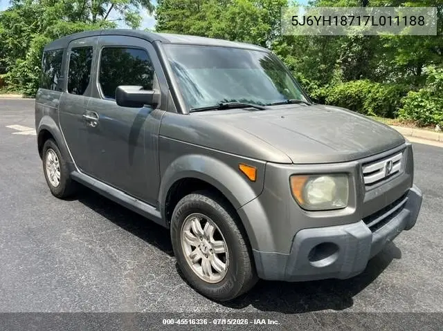 2007 Honda Element Ex VIN: 5J6YH18717L011188 Lot: 45516336