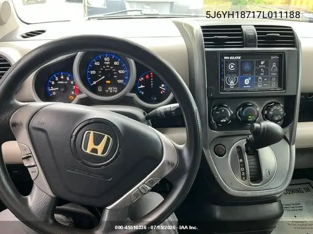 2007 Honda Element Ex VIN: 5J6YH18717L011188 Lot: 45516336
