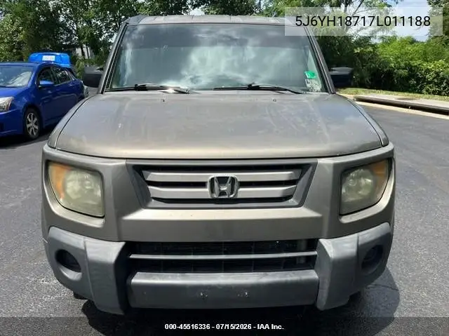 2007 Honda Element Ex VIN: 5J6YH18717L011188 Lot: 45516336