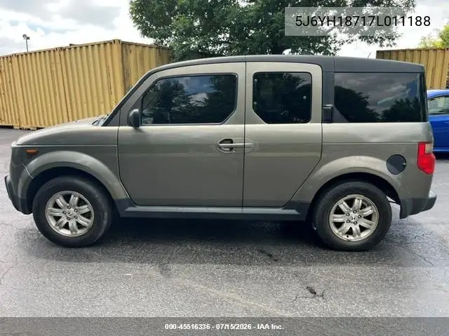 2007 Honda Element Ex VIN: 5J6YH18717L011188 Lot: 45516336