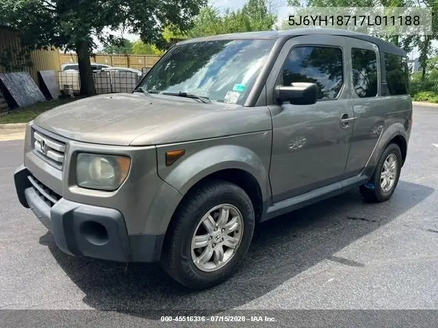 2007 Honda Element Ex VIN: 5J6YH18717L011188 Lot: 45516336