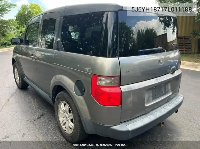 2007 Honda Element Ex VIN: 5J6YH18717L011188 Lot: 45516336