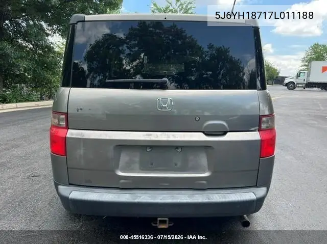 2007 Honda Element Ex VIN: 5J6YH18717L011188 Lot: 45516336
