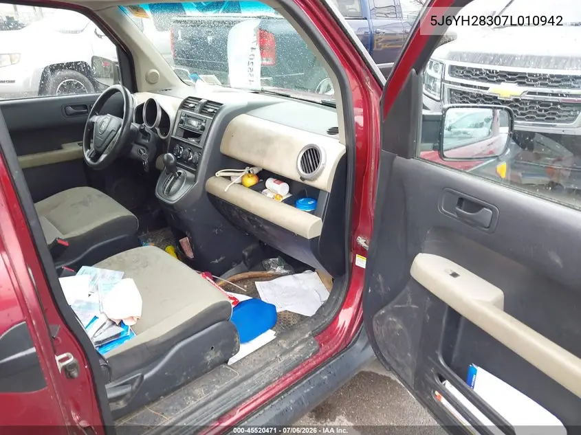 2007 Honda Element Lx VIN: 5J6YH28307L010942 Lot: 45520471