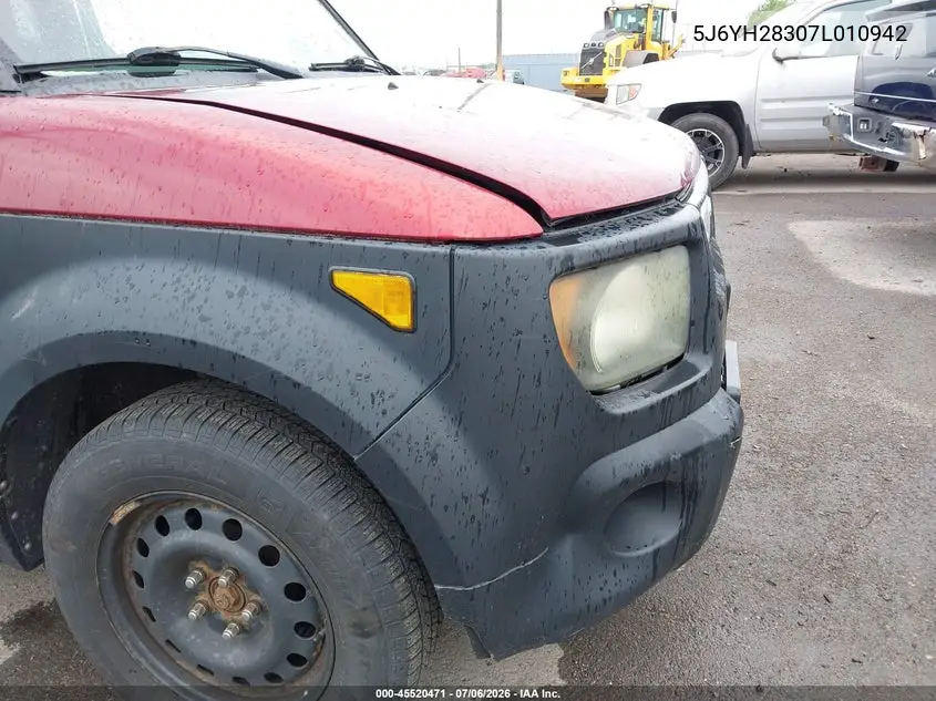 2007 Honda Element Lx VIN: 5J6YH28307L010942 Lot: 45520471