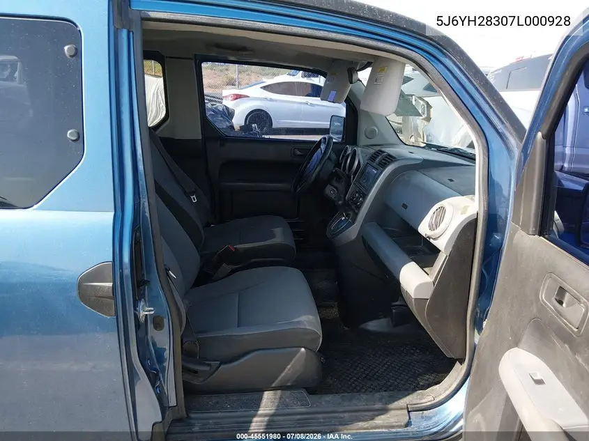 2007 Honda Element Lx VIN: 5J6YH28307L000928 Lot: 45551980