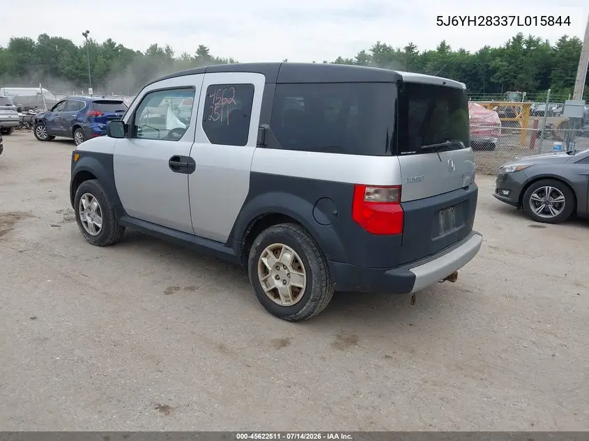 2007 Honda Element Lx VIN: 5J6YH28337L015844 Lot: 45622511