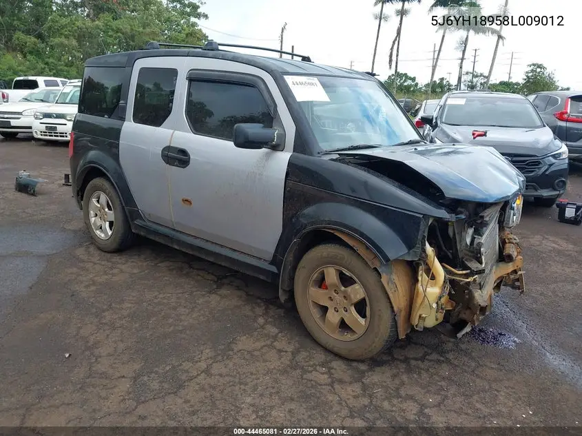 2008 Honda Element Sc VIN: 5J6YH18958L009012 Lot: 44465081