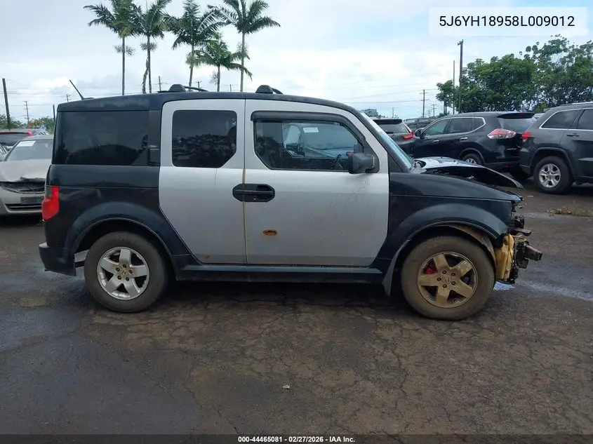 2008 Honda Element Sc VIN: 5J6YH18958L009012 Lot: 44465081