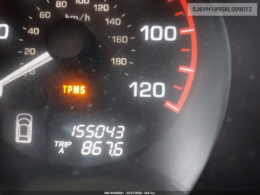 2008 Honda Element Sc VIN: 5J6YH18958L009012 Lot: 44465081