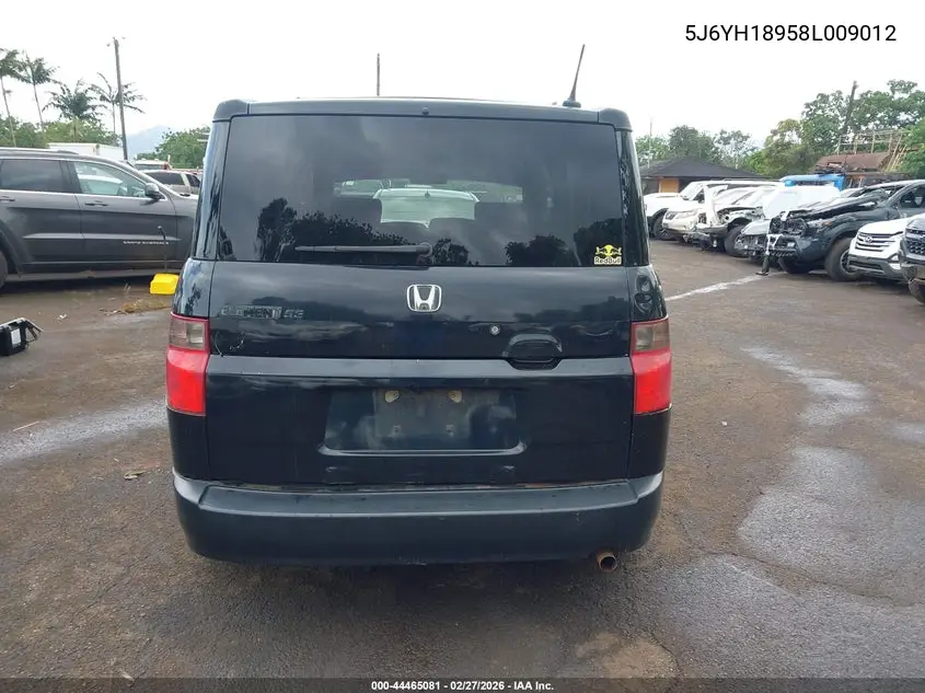 2008 Honda Element Sc VIN: 5J6YH18958L009012 Lot: 44465081