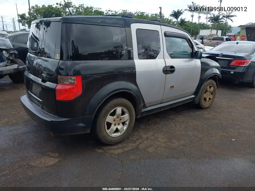 2008 Honda Element Sc VIN: 5J6YH18958L009012 Lot: 44465081