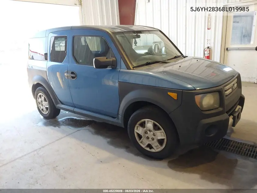 2008 Honda Element Lx VIN: 5J6YH28368L019985 Lot: 45220006