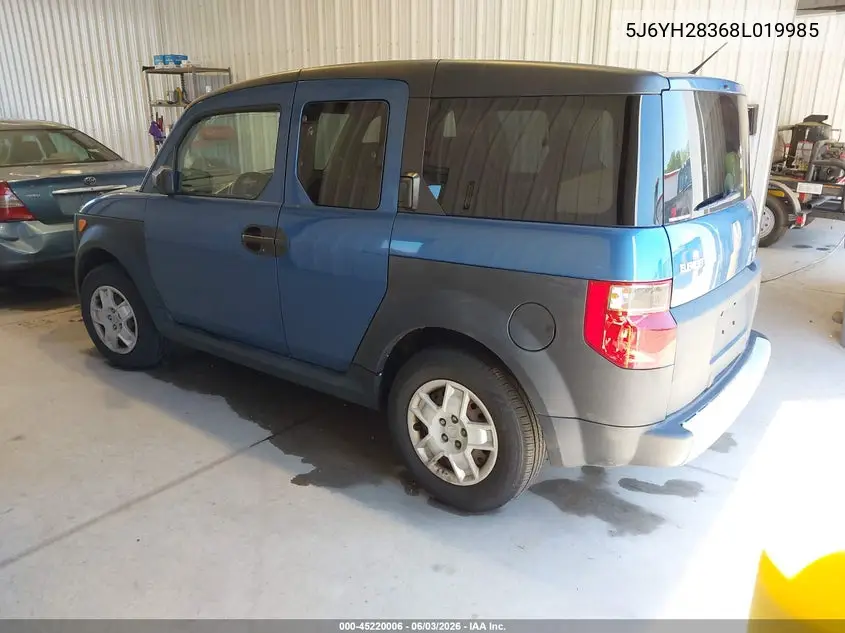 2008 Honda Element Lx VIN: 5J6YH28368L019985 Lot: 45220006