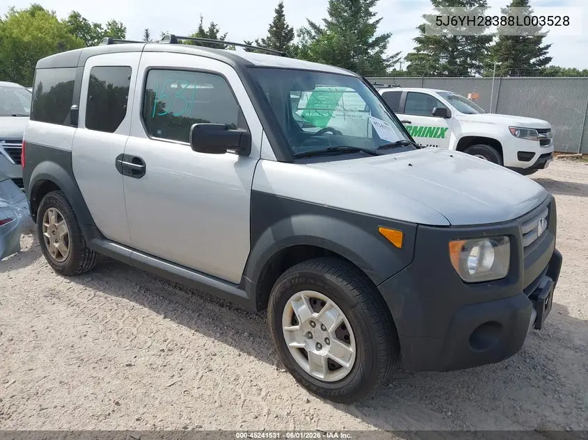 2008 Honda Element Lx VIN: 5J6YH28388L003528 Lot: 45241531
