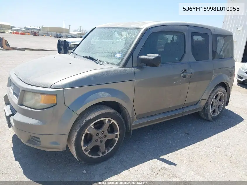 2008 Honda Element Sc VIN: 5J6YH18998L010955 Lot: 45313458