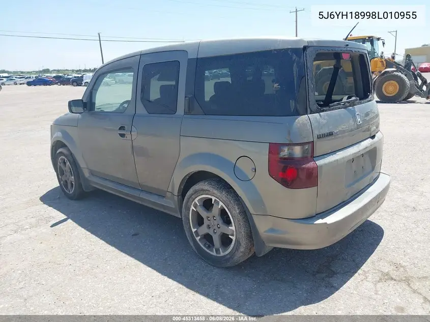2008 Honda Element Sc VIN: 5J6YH18998L010955 Lot: 45313458