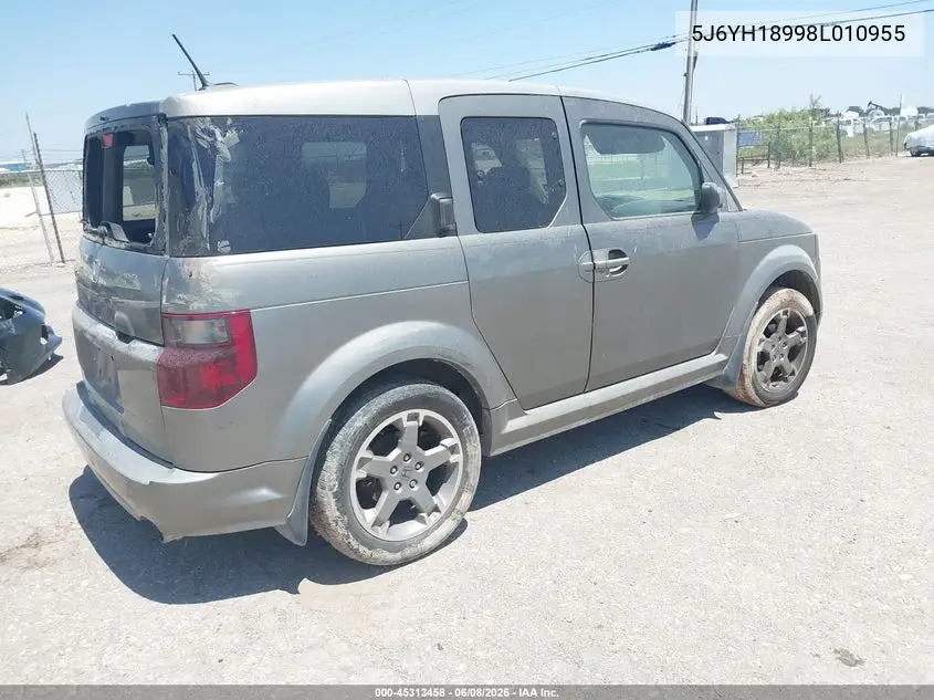 2008 Honda Element Sc VIN: 5J6YH18998L010955 Lot: 45313458