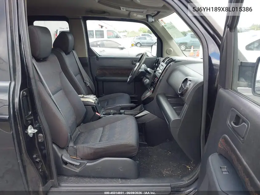 2008 Honda Element Sc VIN: 5J6YH189X8L015386 Lot: 45314851