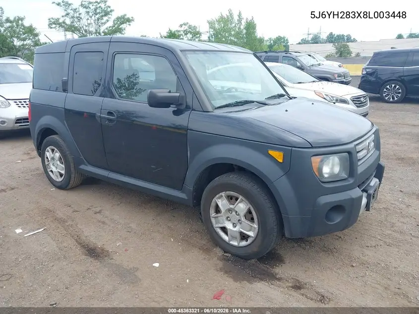 2008 Honda Element Lx VIN: 5J6YH283X8L003448 Lot: 45363321
