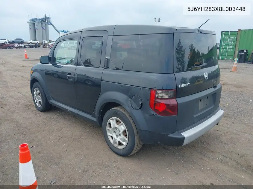 2008 Honda Element Lx VIN: 5J6YH283X8L003448 Lot: 45363321