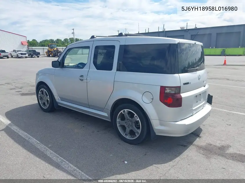 2008 Honda Element Sc VIN: 5J6YH18958L016980 Lot: 45366202