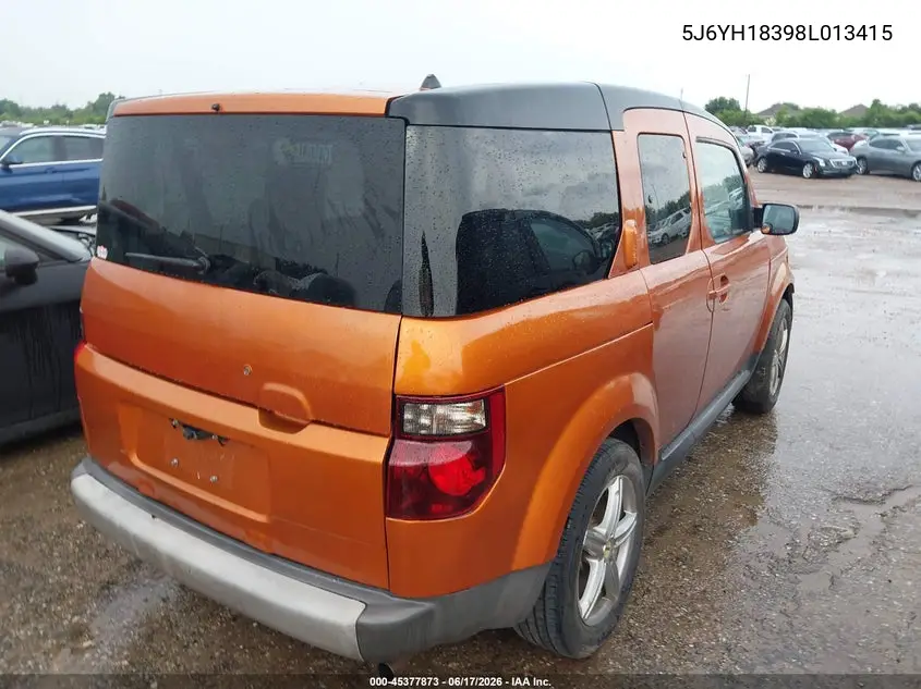 2008 Honda Element Lx VIN: 5J6YH18398L013415 Lot: 45377873