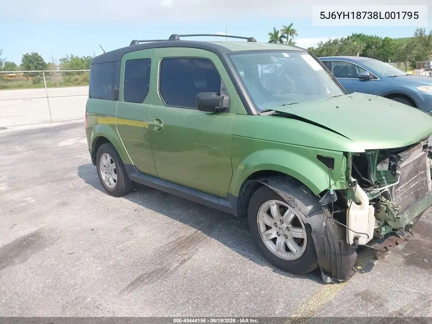 2008 Honda Element Ex VIN: 5J6YH18738L001795 Lot: 45444156