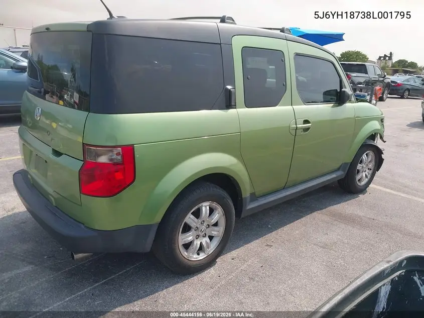 2008 Honda Element Ex VIN: 5J6YH18738L001795 Lot: 45444156