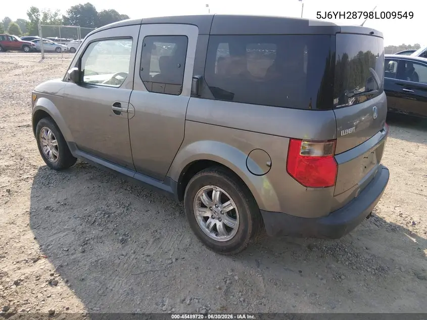 2008 Honda Element Ex VIN: 5J6YH28798L009549 Lot: 45489720