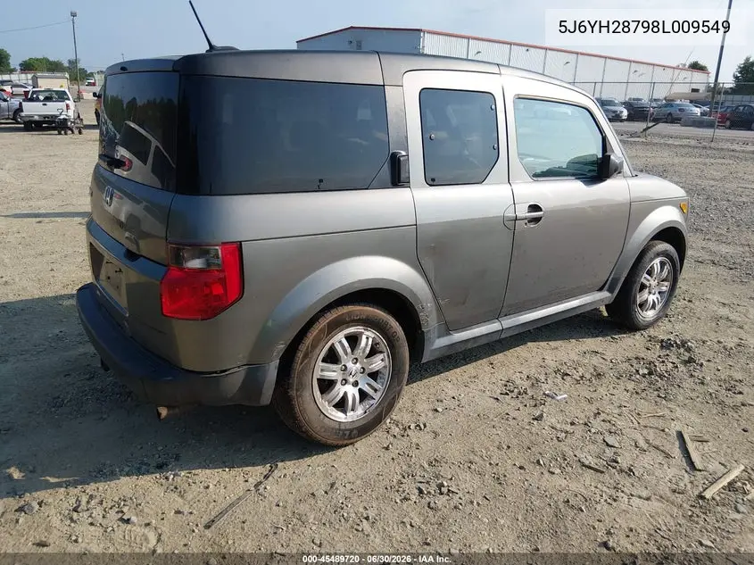 2008 Honda Element Ex VIN: 5J6YH28798L009549 Lot: 45489720