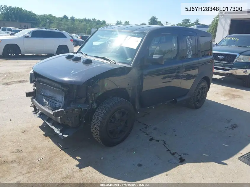 2008 Honda Element Lx VIN: 5J6YH28348L017300 Lot: 45499261