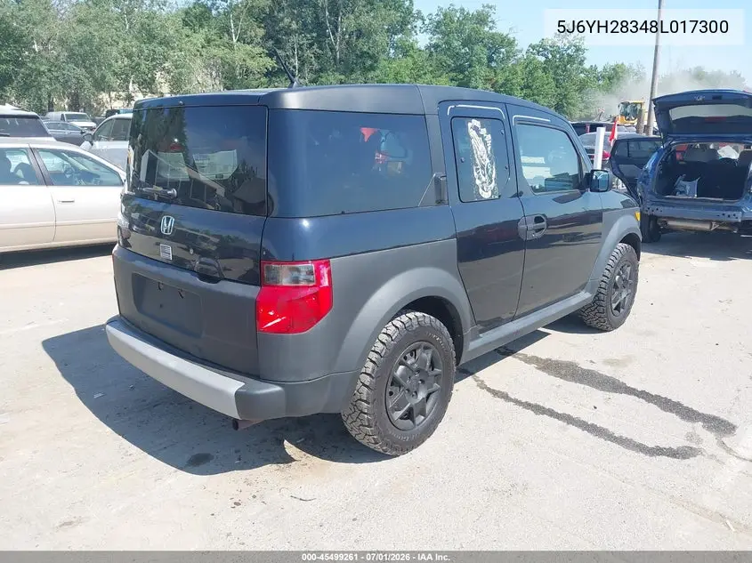 2008 Honda Element Lx VIN: 5J6YH28348L017300 Lot: 45499261