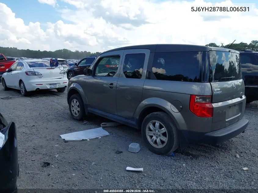 2008 Honda Element Ex VIN: 5J6YH28788L006531 Lot: 45504388